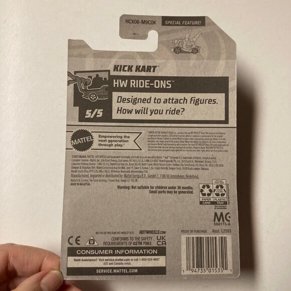 Hot Wheels "Kick Kart" 90/250 HW Ride-Ons 5/5 HCX06 Blue 2022 Dune Buggy - Picture 3 of 10